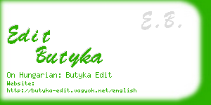 edit butyka business card